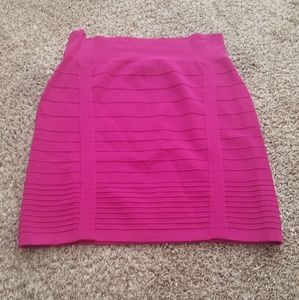 Pink pencil skirt